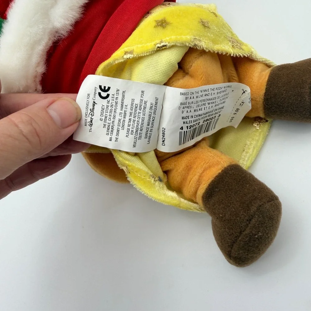 Disney Winnie the Pooh Christmas Plush Bean Bag Snowman Santa Hat 7